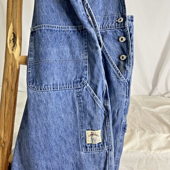 ARIZONA ORIGINAL PREMIUM JEAN CO MENS OVERALLS LARGE BLUE 100% COTTON DENIM BIBS - Picture 6 of 14